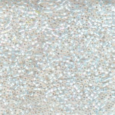 5 grams Size 15 Miyuki Delica White Opal AB DBS222