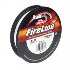 4lb strength, size B or 0.005 inch dia Fireline 300 yds Crystal