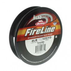 4lb strength, size B or 0.005 inch dia, Fireline 125 yds Smoke