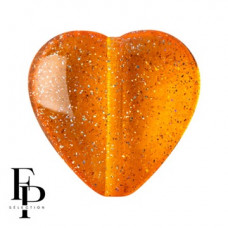16mm Czech Glass FP Selection Heart Trans Constellation Orange 00030 26930