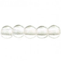 100 Czech 2mm round glass beads Crystal 00030