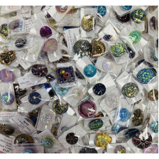 Czech Glass Button Box 18mm plus