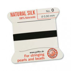Griffin Silk Bead Cord No. 0 Black