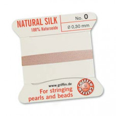 Griffin Silk Bead Cord No. 0 Pink
