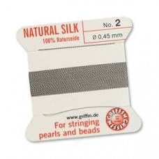 Griffin Silk Bead Cord No. 2 Grey