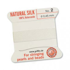 Griffin Silk Bead Cord No. 2 White