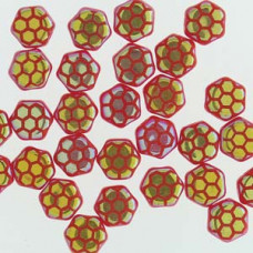 Honeycomb Beads 30 pack Red Laser Core AB 93190 28703HC