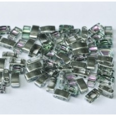 5 grams 5mm 2 hole Half Tila Beads Crystal Vitrail Light TLH4574