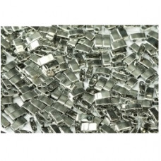 5 grams 5mm 2 hole Half Tila Beads Crystal Labrador Full TLH55006