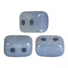 10 grams Ios 2 hole beads Op Blue Ceramic Look 03000 14464 10 grams Ios 2 hole beads Op Blue Ceramic Look 03000 14464