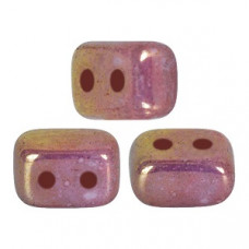 10 grams Ios 2 hole beads Op Mix Violet Gold Ceramic 03000 14496