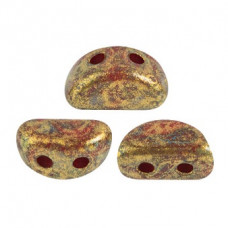 10 grams Kos Par Puca Opaque Coral Red Gold Spotted 93200 65322