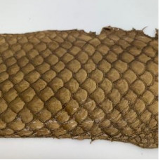 Eco friendly handmade soft glossy Lt Brown Tilapia Fish Skin Lea