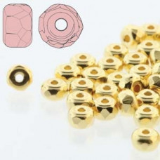 50 pack Faceted Micro Spacers Crystal Gold Plate 00030 GP