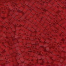 10 grams 3mm Miyuki Squares Matte Transparent Ruby 141F 10 grams 3mm Miyuki Squares Matte Transparent Ruby 141F