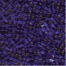 10 grams 3mm Miyuki Squares Silver Lined Cobalt 20 10 grams 3mm Miyuki Squares Silver Lined Cobalt 20