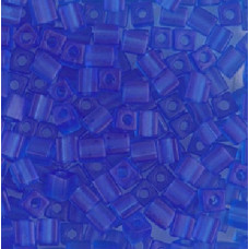 10 grams 4mm Miyuki Squares Matte Transparent Sapphire 150F