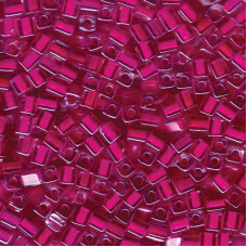 10 grams 4mm Miyuki Squares Fuchsia Lined Crystal 209