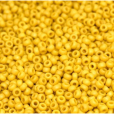 10 grams Size 15 Miyuki Seed Beads Matte Opaque Canary 92311