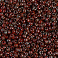 10 grams Size 8 Miyuki Seed Beads Red Garnet Matte Picasso 4513