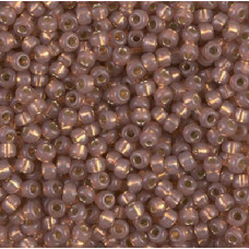 10 grams Size 8 Miyuki Seed Beads Dyed Silver Lined Rose Bronze Alabaster 641