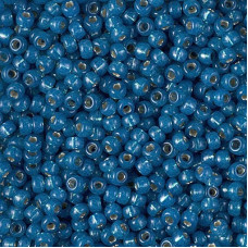 10 grams Size 8 Miyuki Seed Beads Dyed S/L Denim Blue Alabaster 648