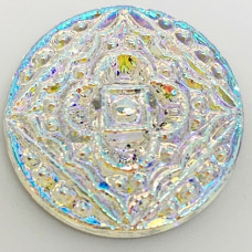 18mm Engraved Glass Mosaic Crystal AB