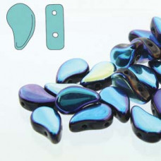 10 grams 2 hole Paisley Duos Jet Full AB 23980 28703