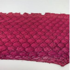 Eco friendly handmade soft gloss Pink Tilapia Fish Skin Leather.