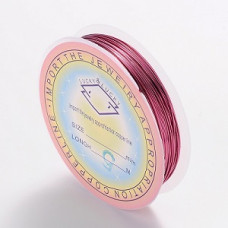 0.5mm 24 Gauge copper wire in pink colour. Price per 9 metres