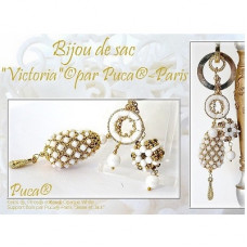 Bag Charm Kit White and Gold