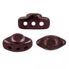 10 grams Volos 3 hole beads Metallic Matte Dark Violet 23980 94108