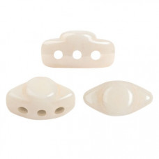 10 grams Volos 3 hole beads Opaque Beige Ceramic Look 03000 14413