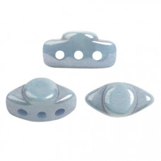 10 grams Volos 3 hole beads Opaque Blue Ceramic Look 03000 14464 10 grams Volos 3 hole beads Opaque Blue Ceramic Look 03000 14464
