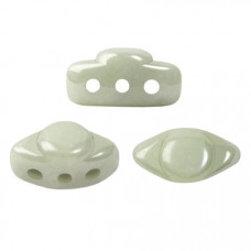 10 grams Volos 3 hole beads Opaque Light Green Ceramic Look 03000 14457