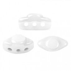 10 grams Volos 3 hole beads Opaque White Ceramic Look 03000 14400 10 grams Volos 3 hole beads Opaque White Ceramic Look 03000 14400