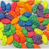 10.3 grams Volos 3 hole beads Neon Mix 10.3 grams Volos 3 hole beads Neon Mix