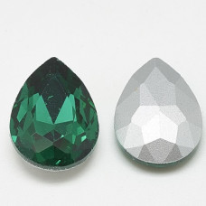 10x14mm Chinese Rivoli Back Drop Green/Blue