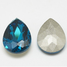 13x18mm Chinese Rivoli Back Drop Dark Teal