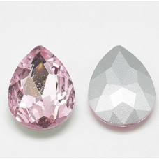 13x18mm Chinese Rivoli Back Drop Pale Pink