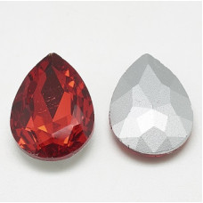 10x14mm Chinese Rivoli Back Drop Red