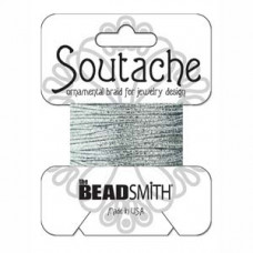 3 yards textured metallic Soutache Silver ST1580