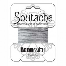 3 yards textured metallic Soutache Matte Silver ST1620