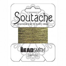 3 yards textured metallic Soutache Gold/Black ST1630
