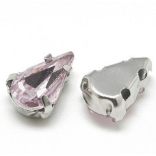 6 x 10 mm Sew on Teardrop 03 Pink 6 x 10 mm Sew on Teardrop 03 Pink