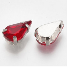 6 x 10 mm Sew on Teardrop 05 Red 6 x 10 mm Sew on Teardrop 05 Red