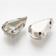 6 x 10 mm Sew on Teardrop 08 Smoky Topaz 6 x 10 mm Sew on Teardrop 08 Smoky Topaz