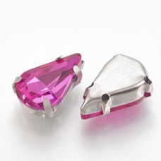 6 x 10 mm Sew on Teardrop 10 Fuchsia 6 x 10 mm Sew on Teardrop 10 Fuchsia