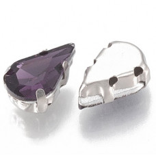 6 x 10 mm Sew on Teardrop 17 Purple 6 x 10 mm Sew on Teardrop 17 Purple