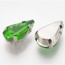 6 x 10 mm Sew on Teardrop 20 Green 6 x 10 mm Sew on Teardrop 20 Green
